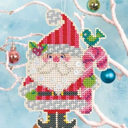 Satsuma Street Candy Claus Ornament Cross Stitch Kit