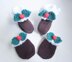 Christmas Pudding Booties and Mittens
