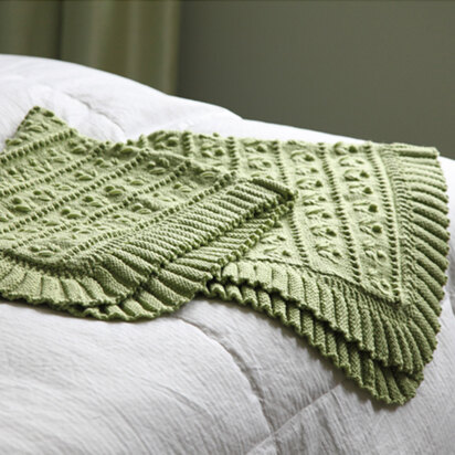 423 Tea Rose Baby Blanket - Knitting Pattern for Kids in Valley Yarns Valley Superwash DK (