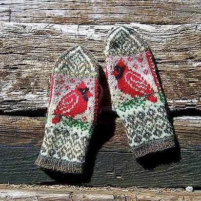 Cardinal Mittens. Thick&Quick.