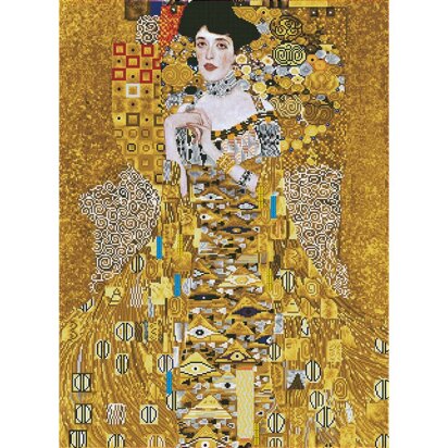 Diamond Dotz Diamond Painting Set Frau in Gold (Klimt)