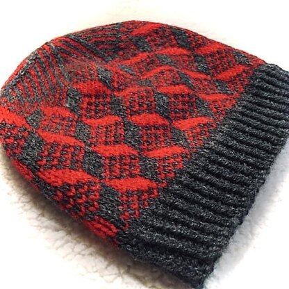 Scandinavian Cubes Knit Hat