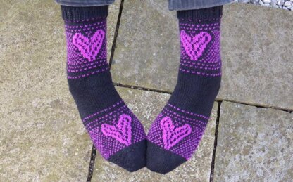 Love Hearts Cuff Down Socks
