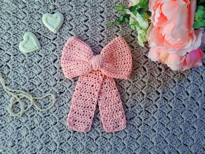 Crochet Hair Bow Slide Pattern