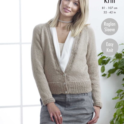 Cardigans in King Cole Glitz DK - 5027 - Downloadable PDF