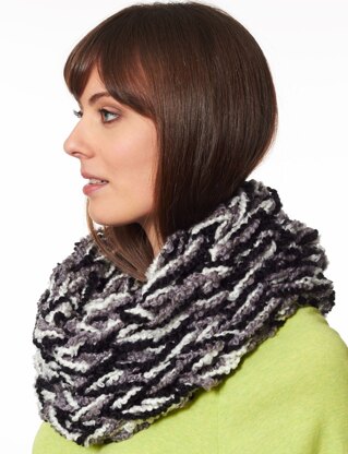 Arm Knit Cowl in Bernat Soft Boucle - Downloadable PDF