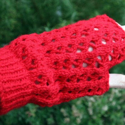 Knitted christmas Wrist Warmers