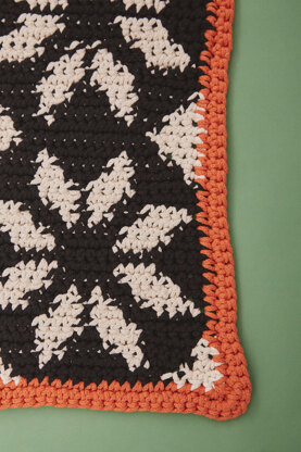 Monochrome Burst Mat - Free Rug Crochet Pattern in Paintbox Yarns Recycled Big Cotton