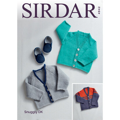 Sirdar 4942 V-Neck Cardigans in Snuggly DK PDF