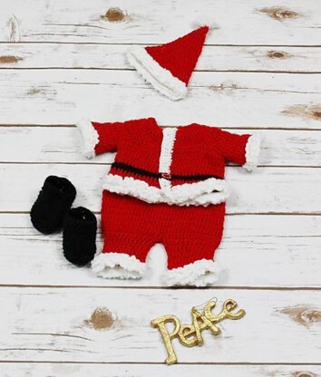 269- Santa Outfit & Bear Crochet Pattern #269