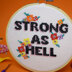 The Make Arcade Strong as Hell Cross Stitch Kit - 5 Inch