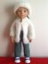 Mohair Jacket, Hat and trousers for 18" Doll