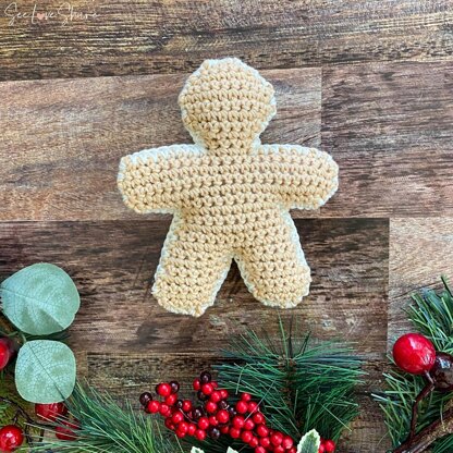 Gingerbread Man Crochet Stuffy Ornament / Garland￼