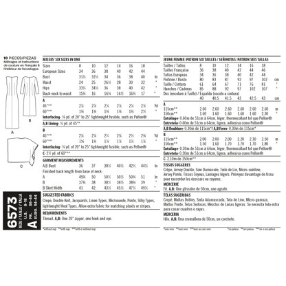 New Look 6573 Misses' Dress and Wrap 6573 - Paper Pattern, Size A (8-10-12-14-16-18)