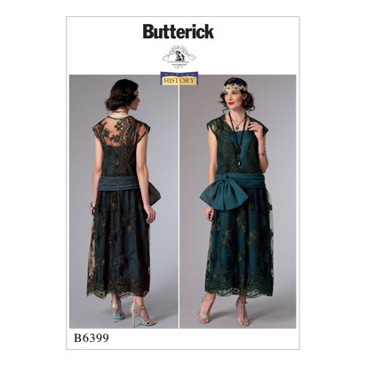 Butterick Misses' Drop-Waist Dress with Oversized Bow B6399 - Sewing Pattern