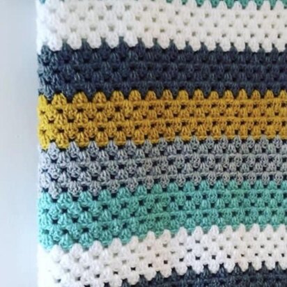 Granny Stripe Crochet Blanket