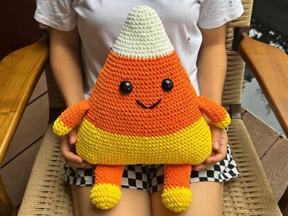 Candy Corn Pillow Crochet