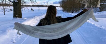 Snow night shawl