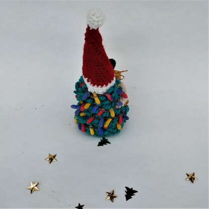 Crochet Christmas tree hedgehog