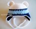 Crochet Hat with Bear Ears/blue