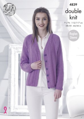Sweater & Cardigan in King Cole Cottonsoft DK - 4839 - Downloadable PDF