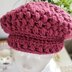 Chunky Retro Style Crochet Newsboy Cap