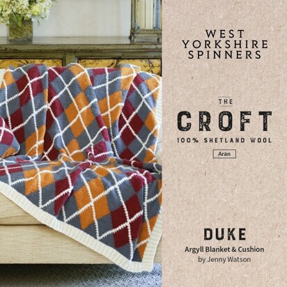 Duke Argyll Blanket & Cushion in West Yorkshire Spinners - DPB0243 - Downloadable PDF