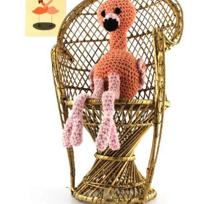 Flamingo Louie Toy in Hoooked Eco Barbante - Downloadable PDF