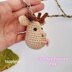 Moose keychain crochet pattern, Amigurumi tiny elk charm crochet, Moose ornament, Christmas keepsake, cute moose handmade gift