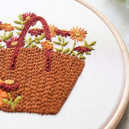 Autumn Basket - The Perfect Beginner Downloadable Embroidery Pattern