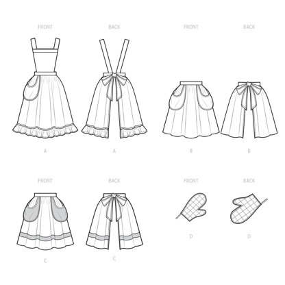 Simplicity Misses' Vintage Apron S9496 - Sewing Pattern