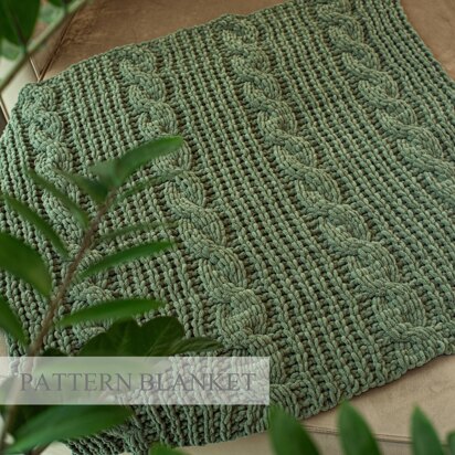 Twisted Blanket Pattern - knitting pattern