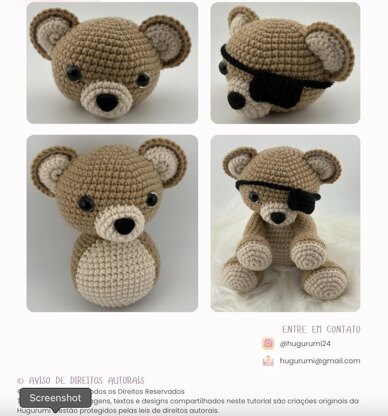 Teddy the Pirate Bear Amigurumi Pattern