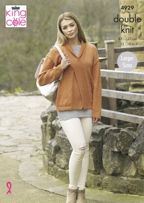 Ladies’ Sweater and Slipover in King Cole Majestic DK - 4929 - Downloadable PDF