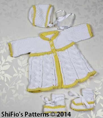 199- Picot Baby Matinee Knitting Pattern #199