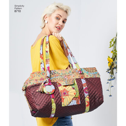 Simplicity 8710 Luggage Bags, Key Ring and Tassel - Paper Pattern, Size OS (ONE SIZE)