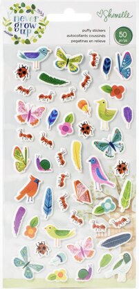 American Crafts Shimelle Never Grow Up Puffy Stickers 50/Pkg - Mini Icons