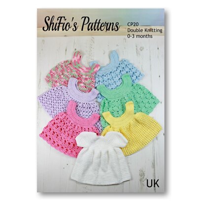 Crochet pattern Dress & Six Pinafores #20