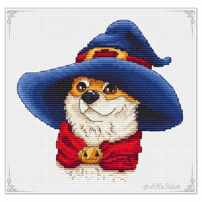 Halloween Puppy Cross Stitch PDF Pattern