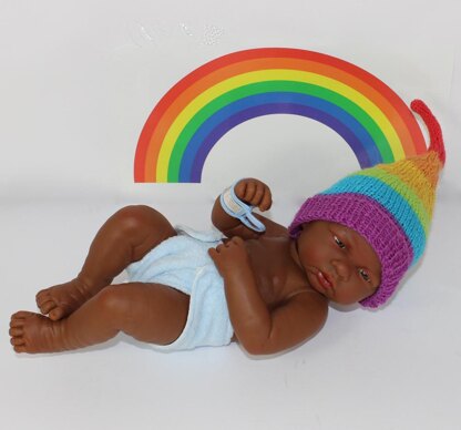 FREE Preemie Baby RAINBOW Stalk Beanie and Pixie Hats