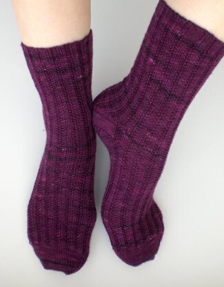 Broken Rib Hybrid Heel Socks