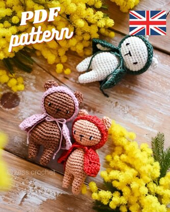 Crochet pattern Bisou the tiny bear