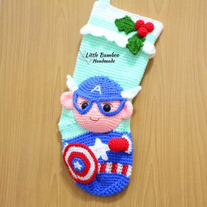 Captain America Inspired Christmas Stocking