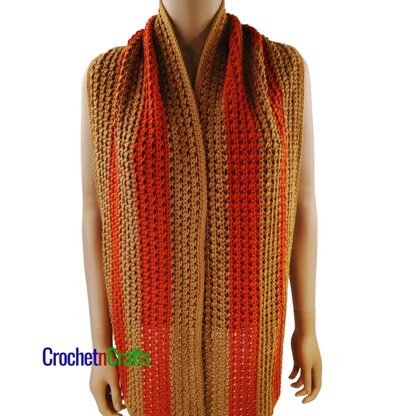 HDC Criss-Cross Crochet Fall Wrap