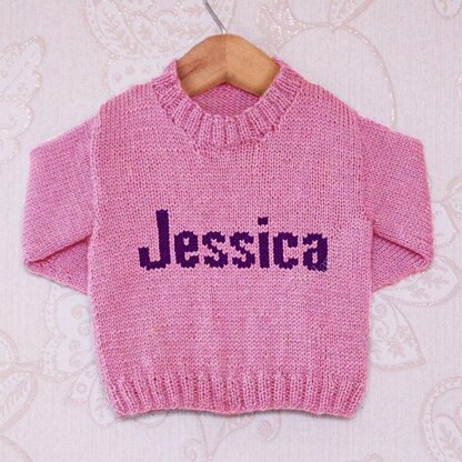 Intarsia - Jessica Moniker Chart - Childrens Sweater