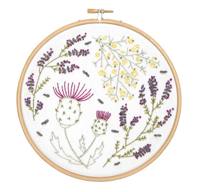 Hawthorn Handmade Highland Heathers Embroidery Kit - 7in