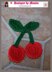 Crochet Cherries Applique Pattern Ornament For Holidays And Christmas