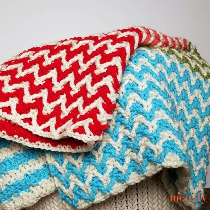 Bright Chevron Borderless Blanket