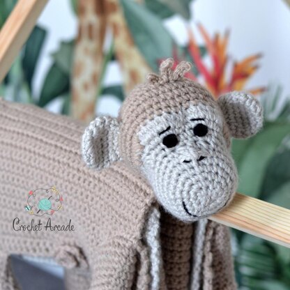 Monkey Cuddle and Play Baby Blanket