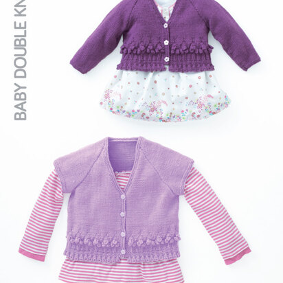 Long and Short Sleeved Cardigans in Hayfield Baby DK - 4455 - Downloadable PDF